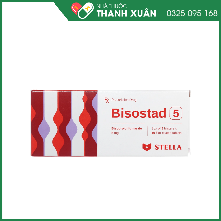 Bisostad 5 điều trị tăng huyết áp và đau thắt ngực